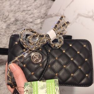Badgley Mischka Black and Gold phone bag